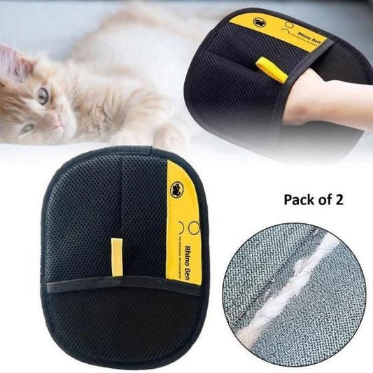 🐾 Pet Hair Remover Glove – Easy Grooming and For Cleaning (Pack of 2)
